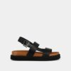 Jonak Lagune Platform Sandals, Black Shiny Leather