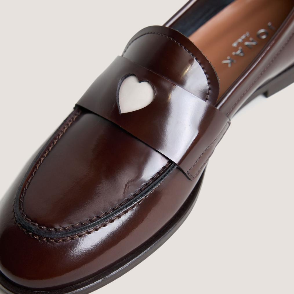 Jonak Donjuan Moccasins, Brown Glazed leather