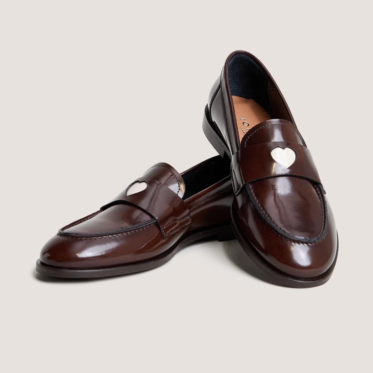 Jonak Donjuan Moccasins, Brown Glazed leather