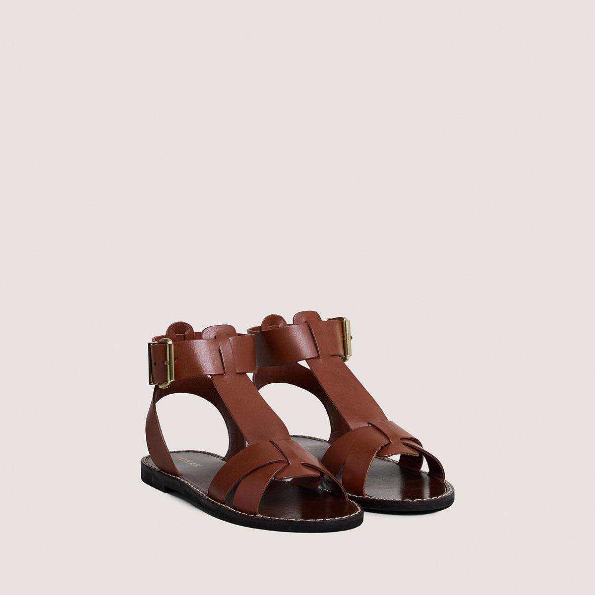 Jonak Whisper Sandals, Cognac Leather.