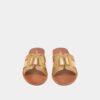 3600090-358 (1) Jonak Wilou Flat Sandals, Gold Rope and Gold Leather