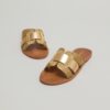 3600090-358 (2) Jonak Wilou Flat Sandals, Gold Rope and Gold Leather