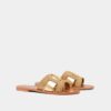 3600090-358 (5) Jonak Wilou Flat Sandals, Gold Rope and Gold Leather