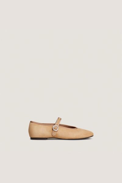 Jonak Deesse Ballet Flats, Camel Velvet