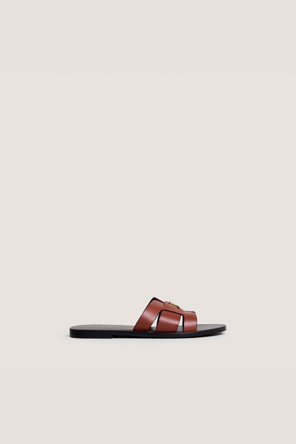 Jonak Weil Sandals, Cognac Leather