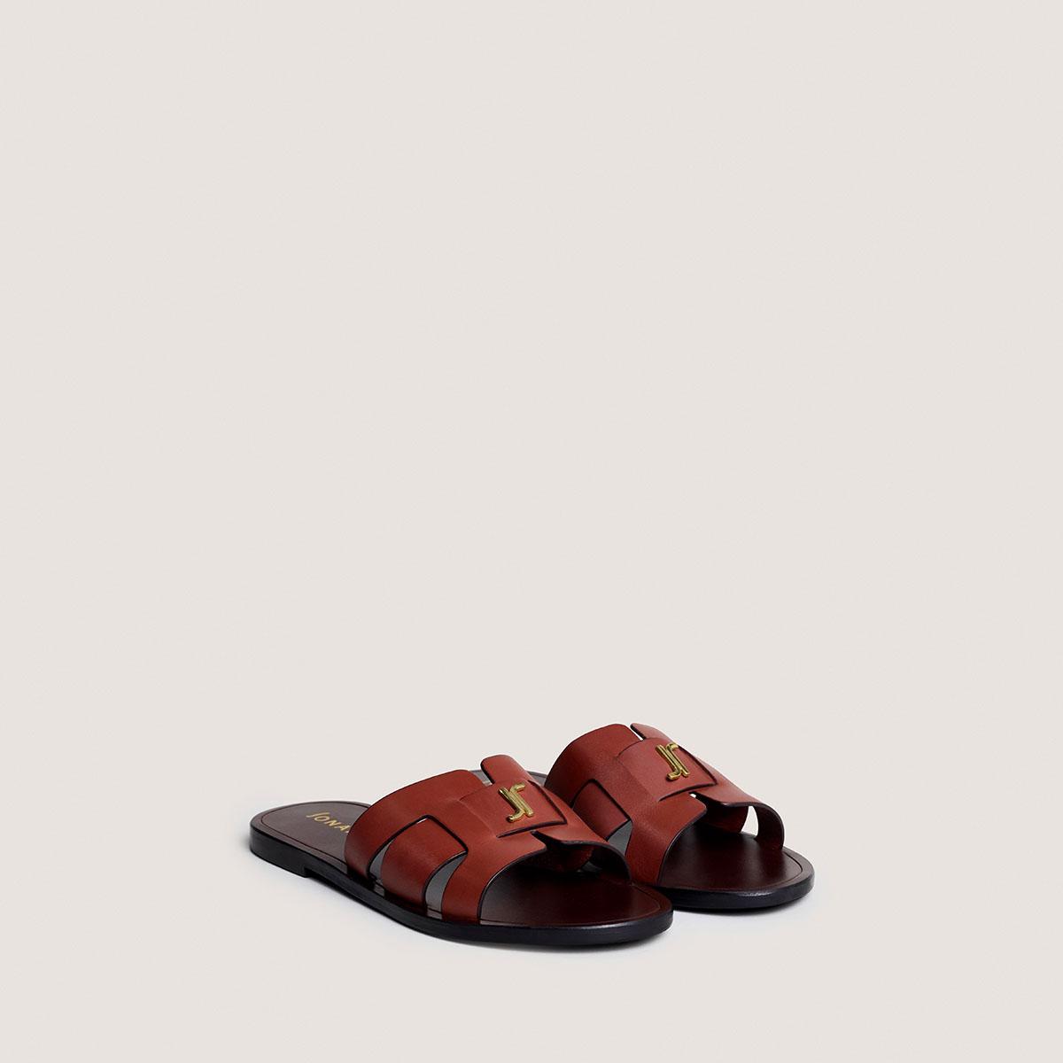Jonak Weil Sandals, Cognac Leather