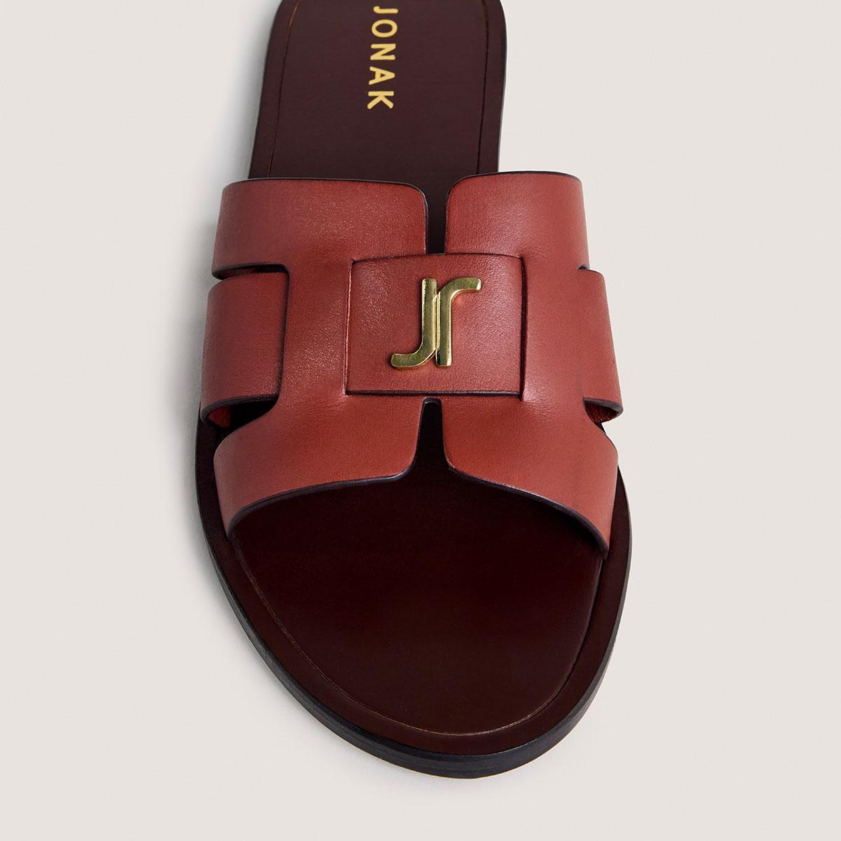 Jonak Weil Sandals, Cognac Leather
