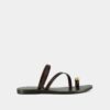 Jonak Wife Sandals, Dark Brown Leather
