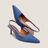 3800237-255-3 Jonak Diamantine Pumps, Steel Blue Velvet