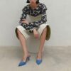 3800237-255-4 Jonak Diamantine Pumps, Steel Blue Velvet