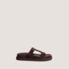 Jonak Luana Platform Sandals, Brown Split Leather