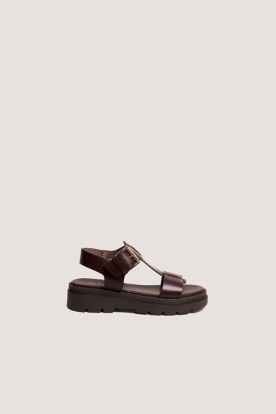Jonak Lisbonne Sandals, Brown Leather