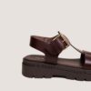 Jonak Lisbonne Sandals, Brown Leather