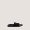 Jonak Warner Flat Mules, Black Split Leather