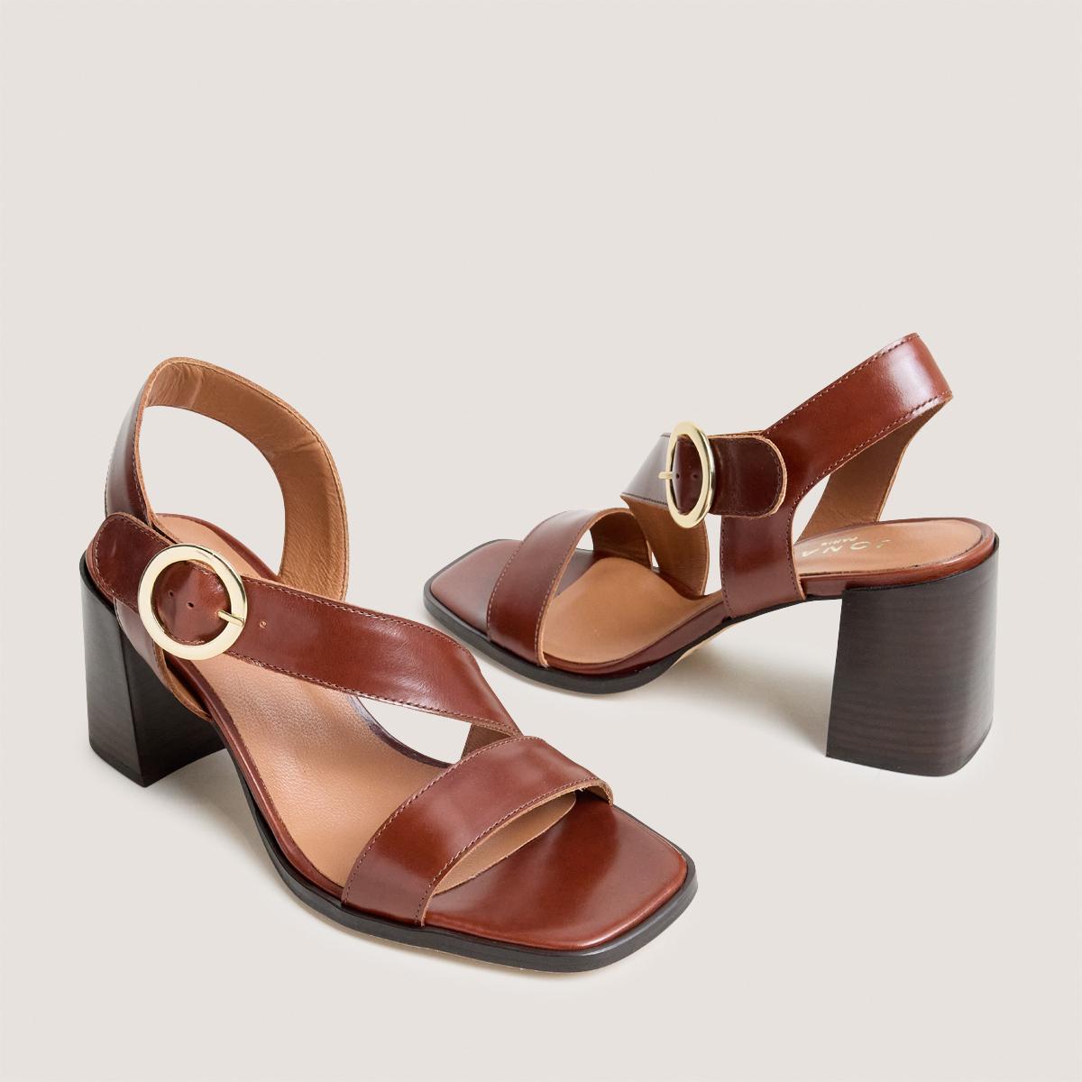 3800368-22 (1) Jonak Vanelie Sandals, Brown Leather.
