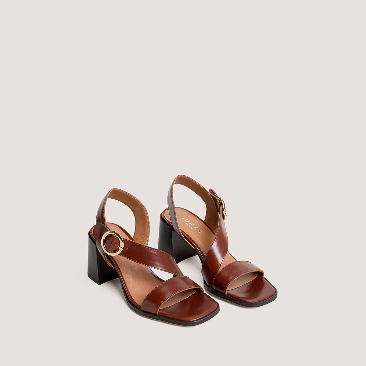 3800368-22 (2) Jonak Vanelie Sandals, Brown Leather.