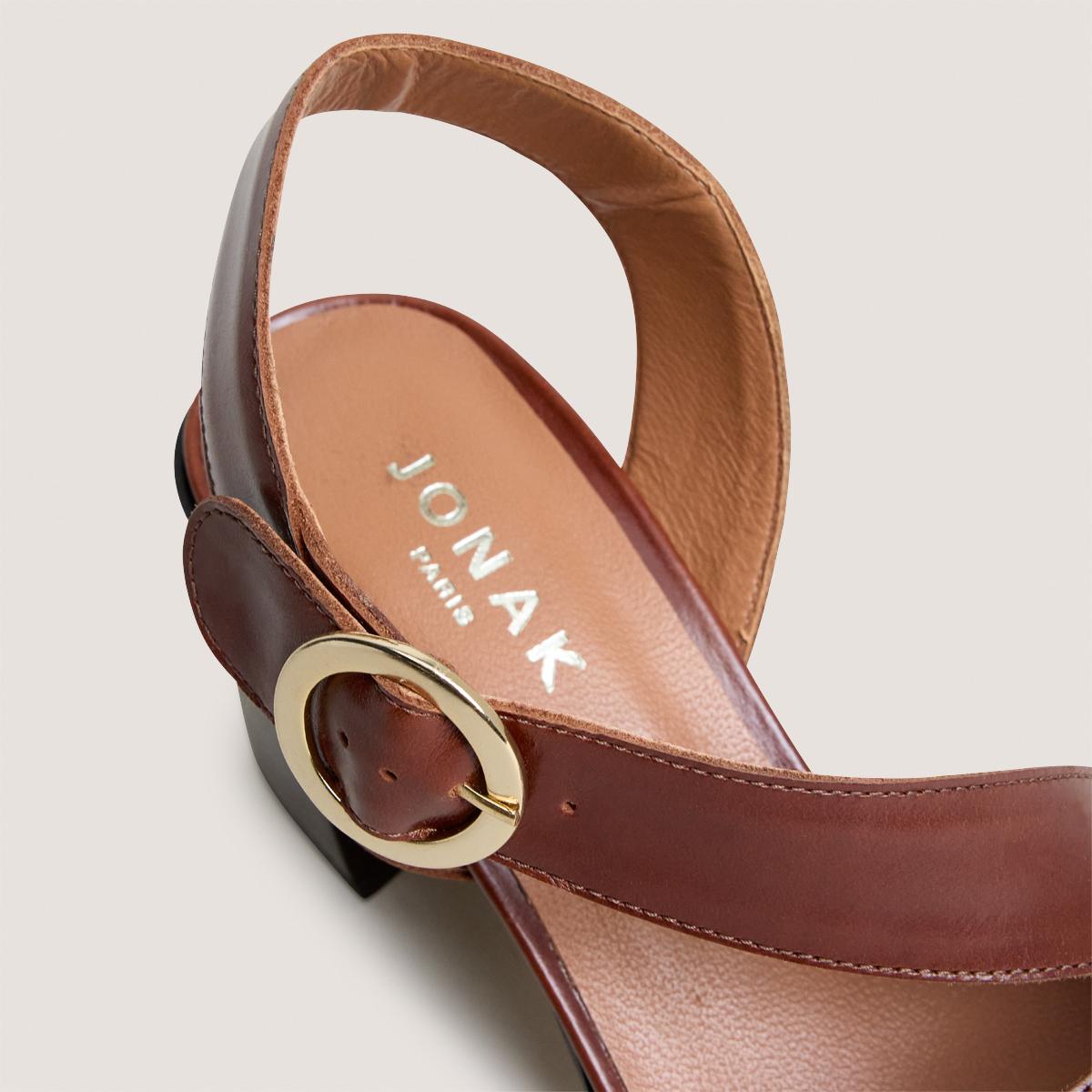 3800368-22 (4) Jonak Vanelie Sandals, Brown Leather.