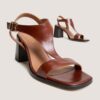 3800369-22 (2) Jonak Vodka Heeled Sandals, Brown Leather