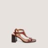 Jonak Vodka Heeled Sandals, Brown Leather