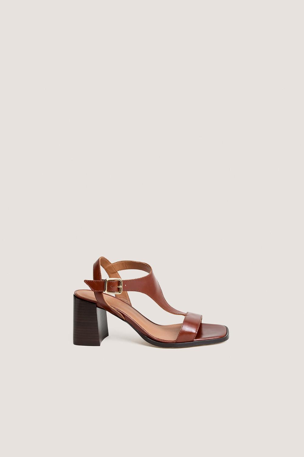 3800369-22 (3) Jonak Vodka Heeled Sandals, Brown Leather