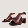 3800380-22 (2) Jonak Benita Heeled Sandals, Brown Patent Leather