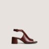 Jonak Benita Heeled Sandals, Brown Patent Leather