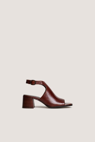 Jonak Benita Heeled Sandals, Brown Patent Leather