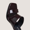 Jonak Britney Heeled Mules, Dark brown Leather