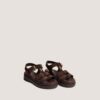 3800406-22 (2) Jonak Liverpool Platform Sandals, Brown Split Leather