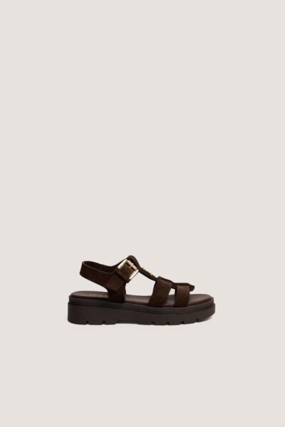 Jonak Liverpool Platform Sandals, Brown Split Leather