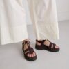 Jonak Liverpool Platform Sandals, Brown Leather