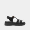 Jonak Liverpool Platform Sandals, Black Leather
