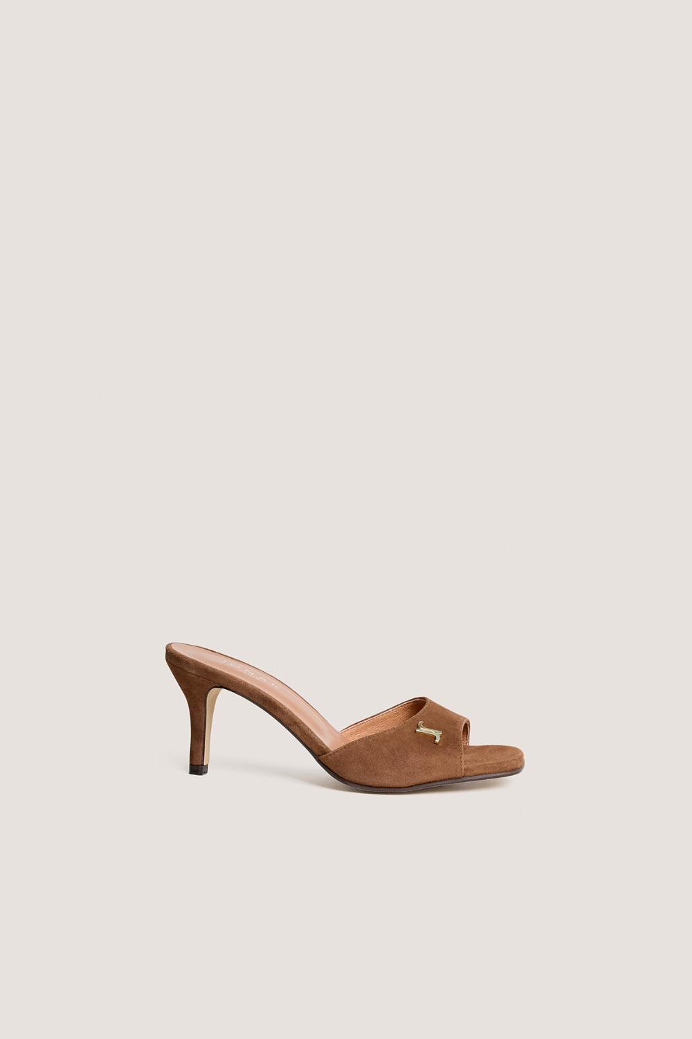 3800475-31 (1) Jonak Vertige Heeled Mules, Hazelnut Suede