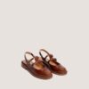 3800482-434 (1) Jonak Dreamer Slingback Ballet Flats, Almond Brown Shiny Leather