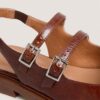 3800482-434 (2) Jonak Dreamer Slingback Ballet Flats, Almond Brown Shiny Leather