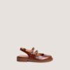 Jonak Dreamer Slingback Ballet Flats, Almond Brown Shiny Leather