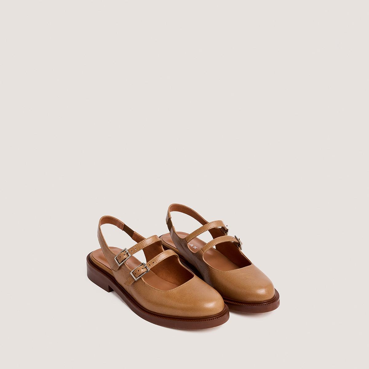 Jonak Dreamer Slingback Ballet Flats, Beige Aged Leather