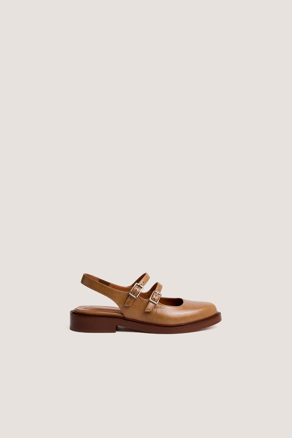 Jonak Dreamer Slingback Ballet Flats, Beige Aged Leather