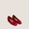3900163-375 Jonak Dadou Flats with Heel, Berry Red Velvet