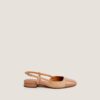 Jonak Dhapou Slingback Ballet Flats, Camel Patent Leather and Suede