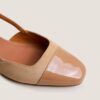 3900217-439-2 Jonak Dhapou Slingback Ballet Flats, Camel Patent Leather and Suede