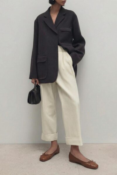 Jonak Domine Ballet Flats, Hazelnut Leather.