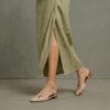 4000819-168-3 Jonak Damoura Slingback Ballet Flats, Sand Pleated Patent Leather