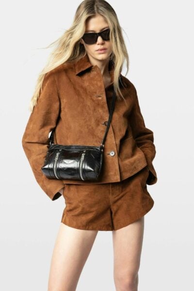 Zadig & Voltaire Sunny Mood Vintage Patent Bag, Black