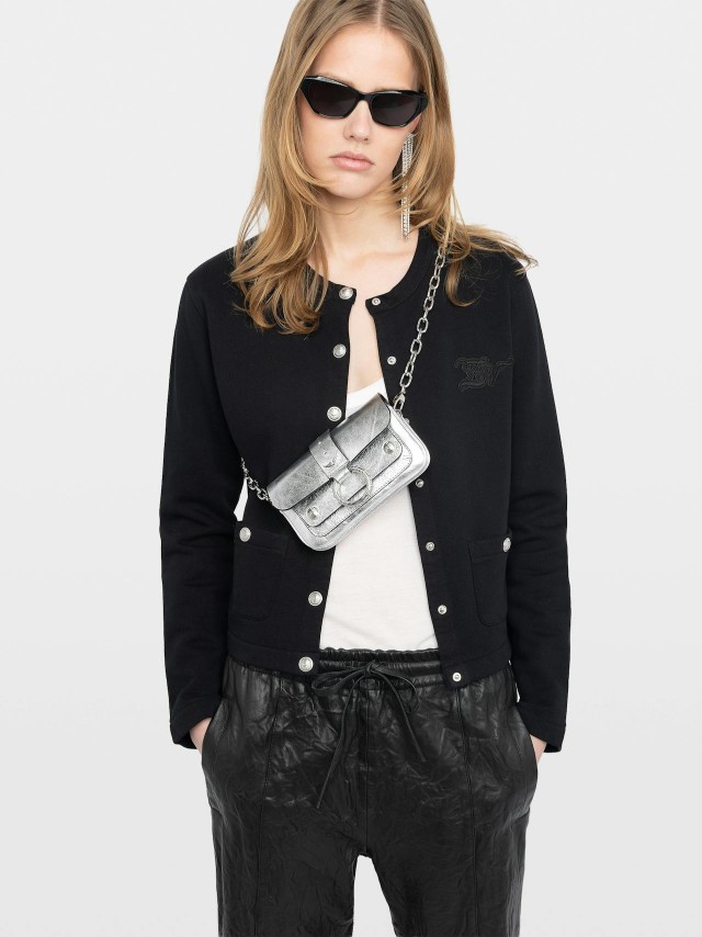 lwba03973_shiny_silver_unique_hover Zadig & Voltaire Kate Wallet Bag, Shiny Silver.