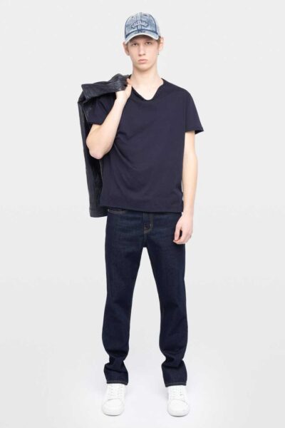 Zadig&Voltaire Monastir Henley T-shirt, Encre