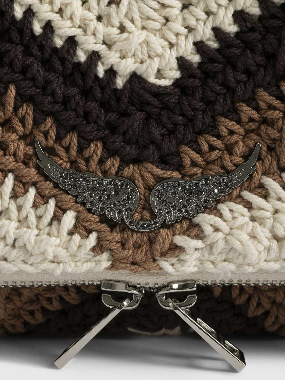 LWBA04211_WOOD_ADDI_3_69ba6c371f8ec.jpg Zadig&Voltaire Rock Macramé Clutch, Wood.