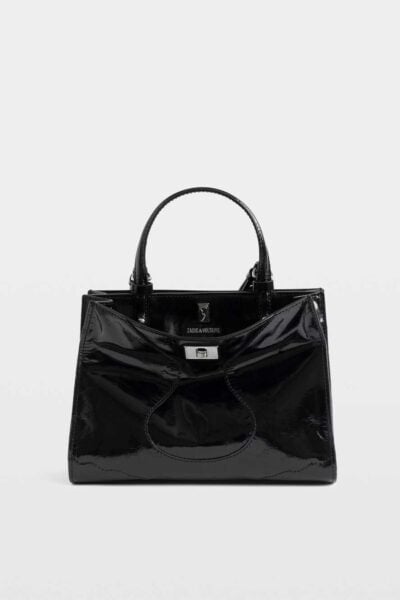 Zadig&Voltaire Jack Mini Vintage Patent Bag, Black.