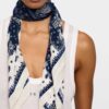 Zadig&Voltaire Blondie 85 Denim Bandana Scarf, Flash.