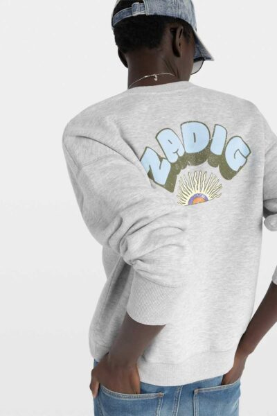 Zadig&Voltaire Olive Sweatshirt, Gris Chine Clair.